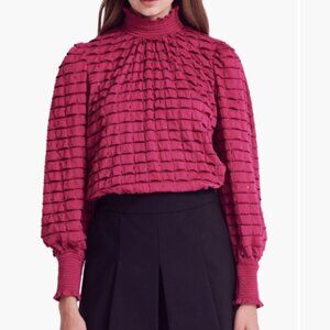 English Factory Pink Berry Tiered Ruffle Jersey Top – Size 1X